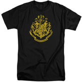 Harry Potter Hogwarts Crest Men's 18/1 Tall Cotton Short-Sleeve T-Shirt